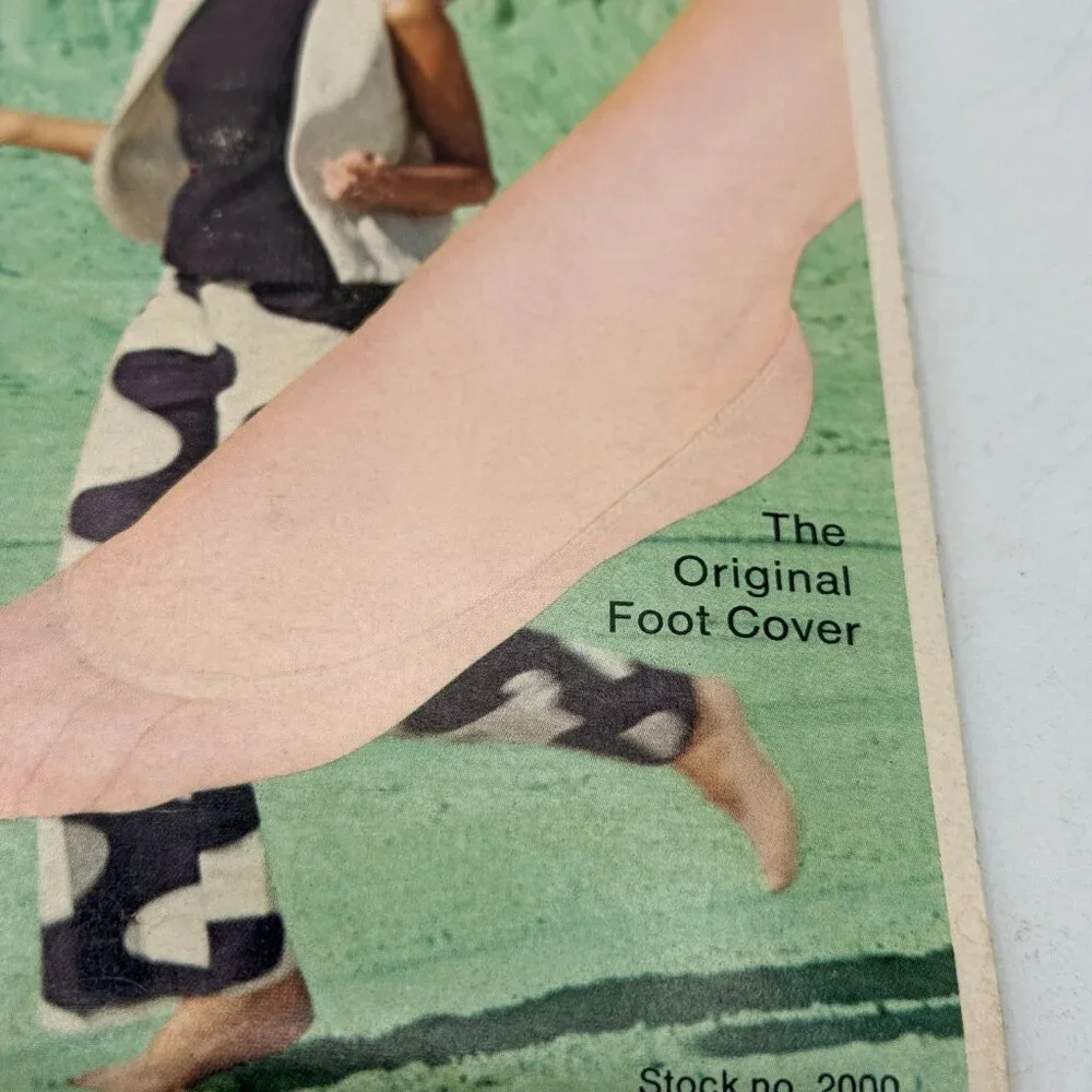 ✨ Vintage Peds Foot Cover All Sheer Nylon NOS | Suntan | Original Packaging ✨